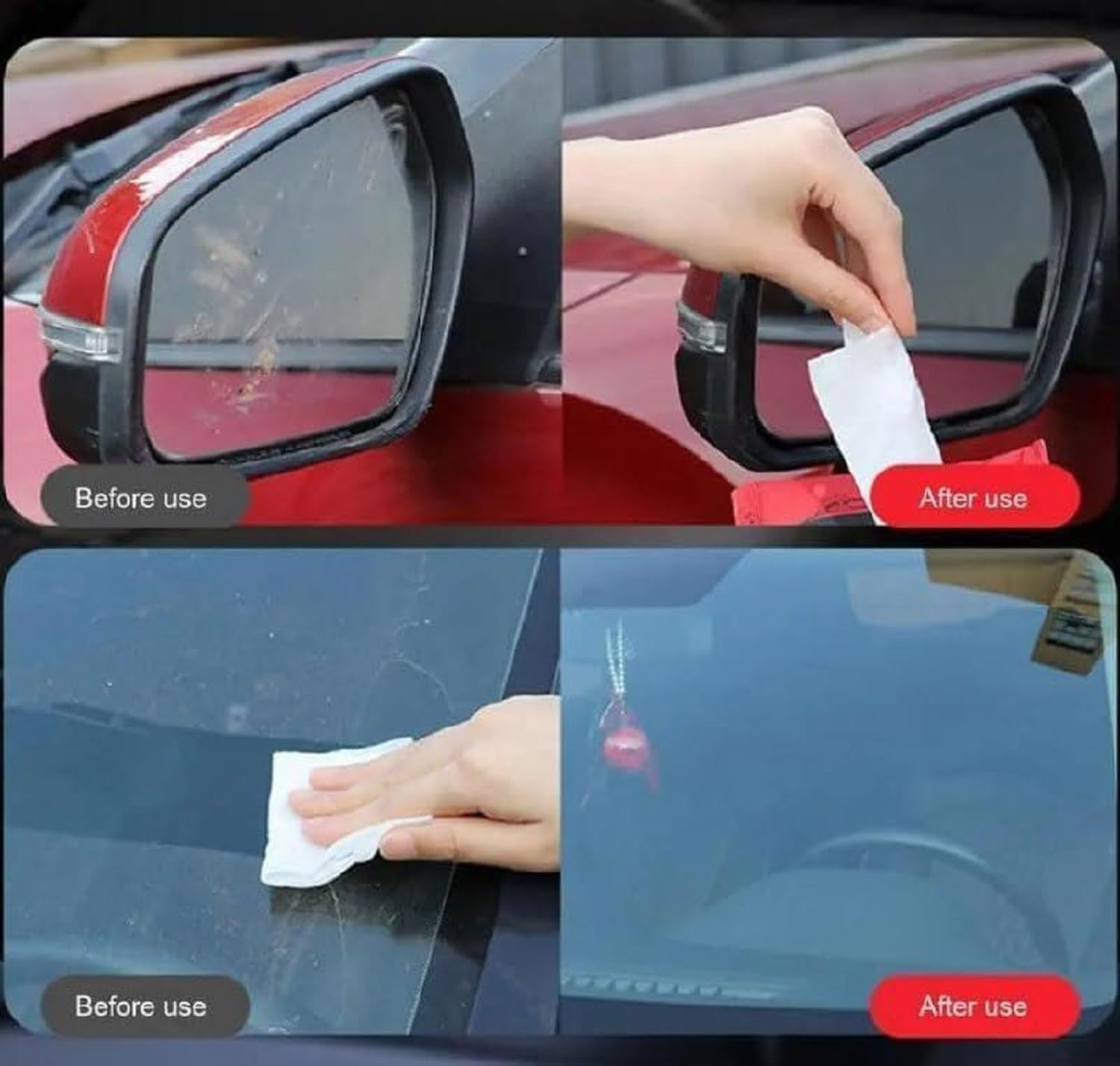 CAR GLASS ANTI FOG WIPES (10 PC)
