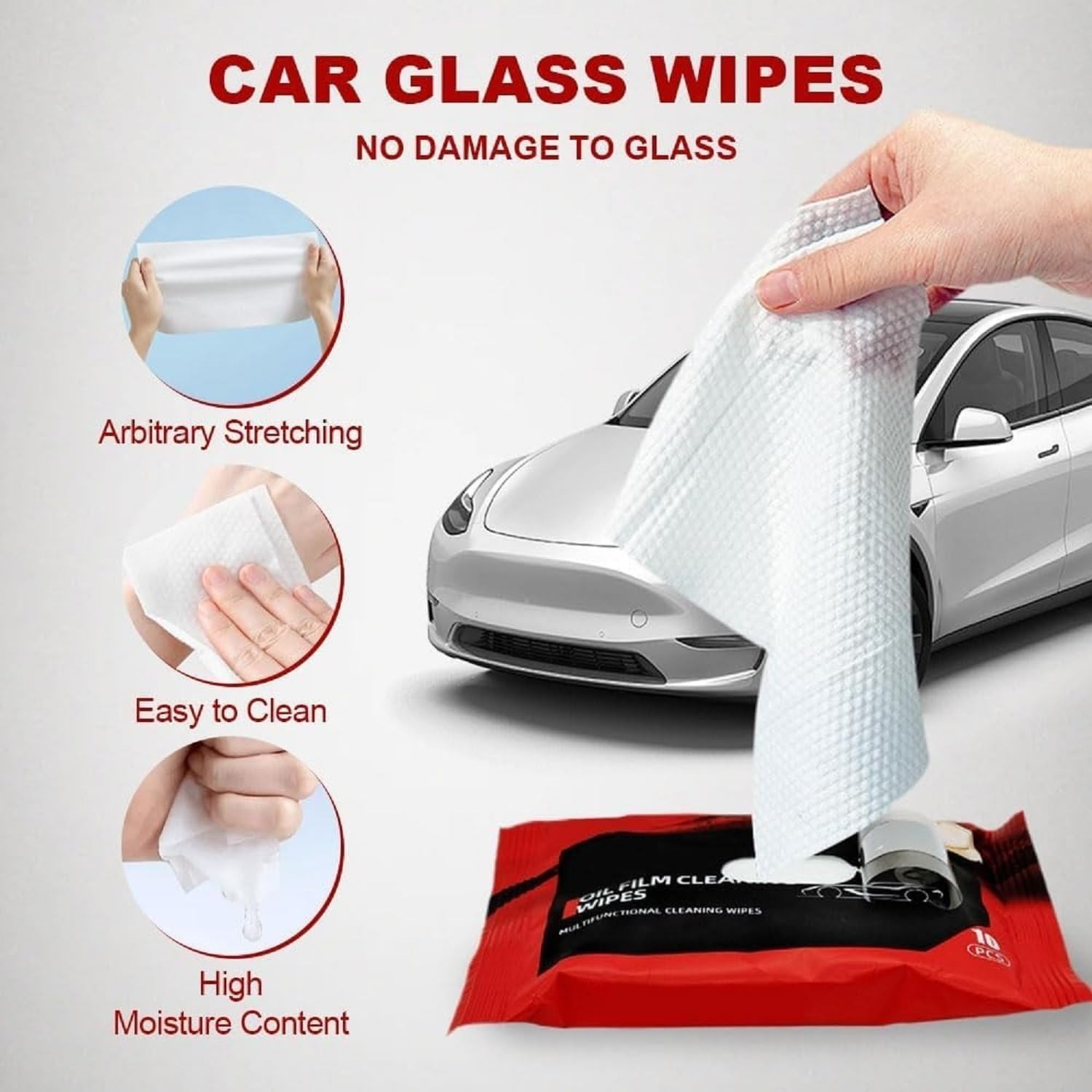 CAR GLASS ANTI FOG WIPES (10 PC)